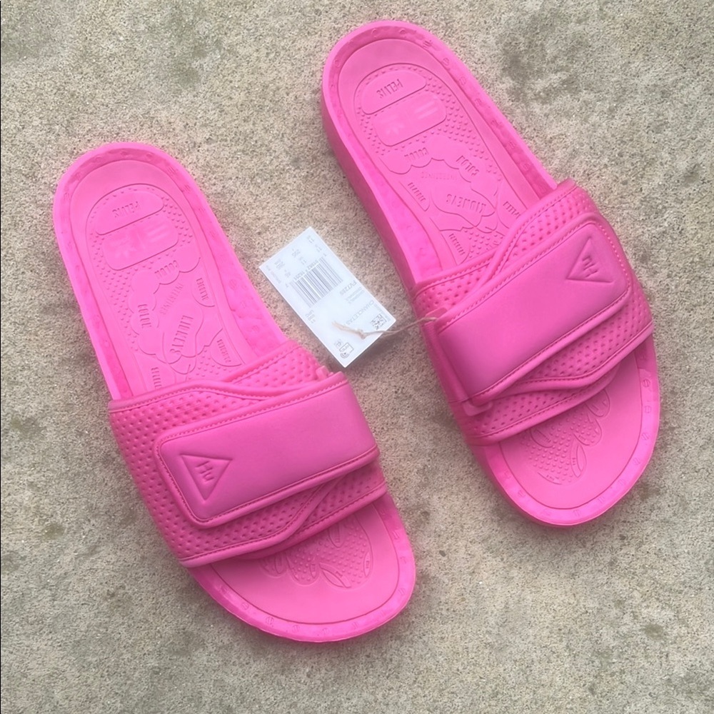 Adidas x Pharrell Williams Chanceletas HU Men's Pink Slip on Slides Size 11 NWT